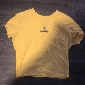 Whoopsie daisy yellow shirt/crop